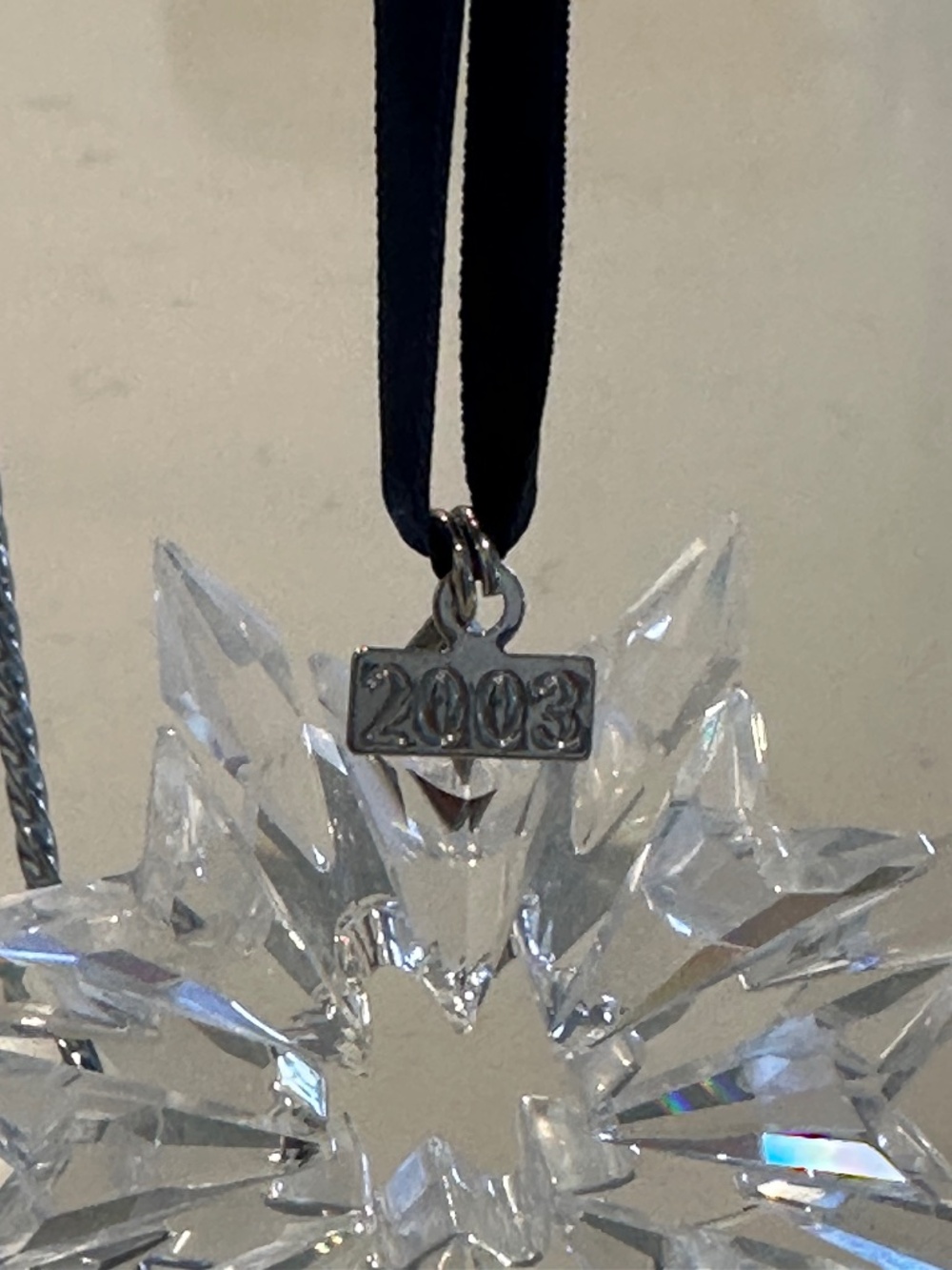 Swarovski snowflake ornament. 2003